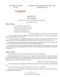 Đề khảo s&aacute;t chất lượng học sinh lớp 9 THCS m&ocirc;n Ngữ Văn năm 2016 tại H&agrave; Nội