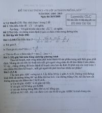 Đề thi vào TNTHCS &amp; TS lớp 10 môn Toán tại Hà Nội năm 2004