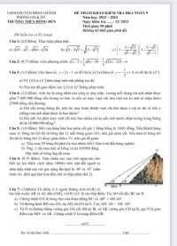 Đề tham khảo kiểm tra học kì 1 và đáp án môn Toán lớp 9 Trường THCS Đồng Đen năm 2023