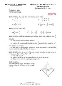 Đề kiểm tra học k&igrave; II m&ocirc;n To&aacute;n lớp 6 quận Ba Đ&igrave;nh, H&agrave; Nội năm 2018