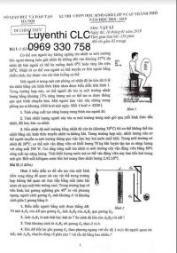 Đề thi chọn HSG lớp 9 cấp th&agrave;nh phố m&ocirc;n Vật L&iacute; tại H&agrave; Nội năm 2019