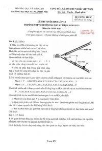 Đề thi tuyển sinh vào lớp 10 và đáp án môn Sinh học Trường THPT CHUYÊN Đại học Sư phạm Hà Nội năm 2023