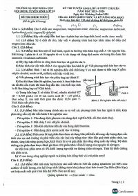 Đề thi v&agrave;o lớp 10 THPT chuy&ecirc;n m&ocirc;n KHTN (H&oacute;a) trường Đại học Khoa Học năm 2025-2026