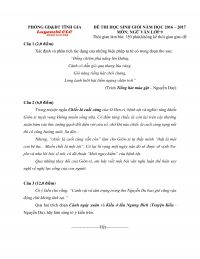 Đề thi HSG m&ocirc;n Ngữ Văn lớp 9 huyện Tĩnh Gia, tỉnh Thanh H&oacute;a năm 2016