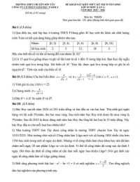 Đề khảo sát kiến thức vào 10 môn Toán ( lần 1) - THPT Chuyên Sơn Tây năm 2025-2026 ( có đáp án)