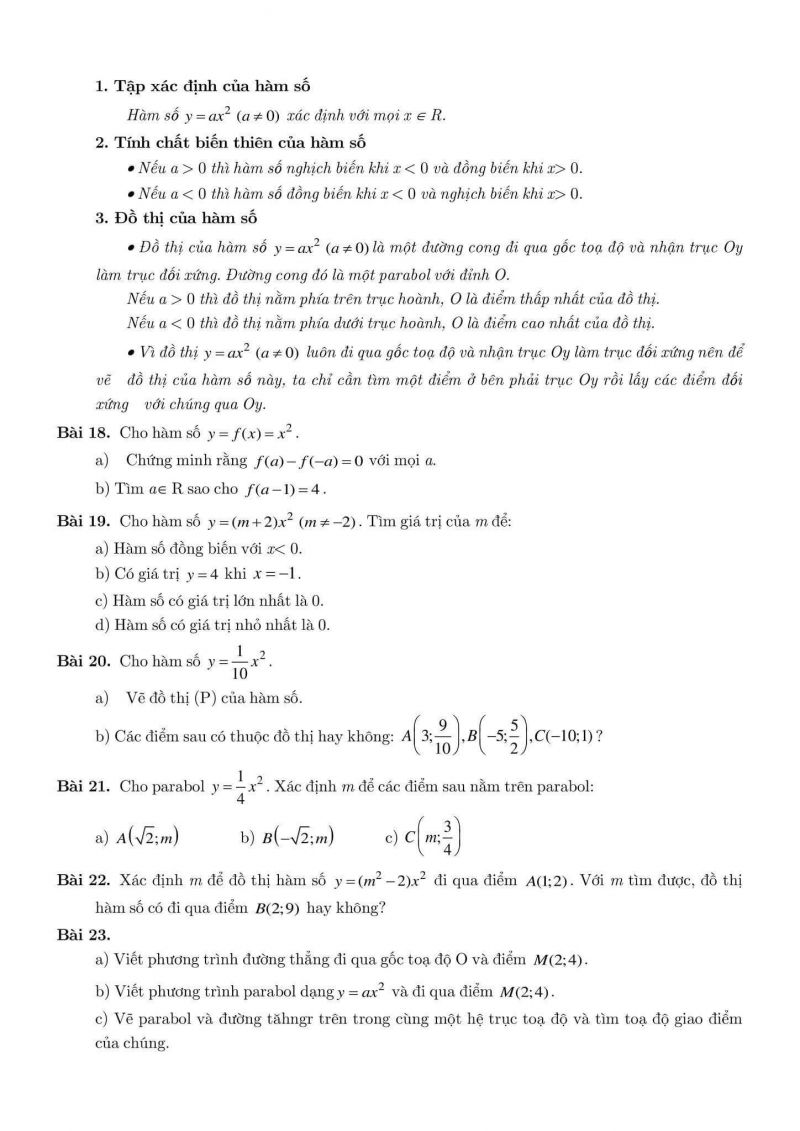 C&aacute;c dạng b&agrave;i tập li&ecirc;n quan đến phương tr&igrave;nh bậc hai một ẩn