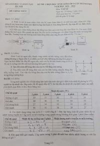 Đề thi chọn HSG môn Vật Lí lớp 9 tại Hà Nội năm 2022