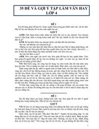 35 đề và  gợi ý tập làm văn hay lớp 4