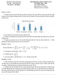 TRƯỜNG THPT CHUY&Ecirc;N H&Agrave; NỘI - AMSTERDAM - ĐỀ KIỂM TRA CHẤT LƯỢNG LẦN 2 NĂM HỌC 2025 - 2026 - M&ocirc;n: TO&Aacute;N LỚP 9