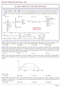 Tổng hợp c&aacute;c c&acirc;u hỏi đề minh họa m&ocirc;n H&oacute;a Học năm 2021