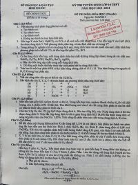 Đề thi tuyển sinh vào lớp 10 THPT CHUYÊN và đáp án môn Hóa Học tỉnh Bình Phước năm 2013