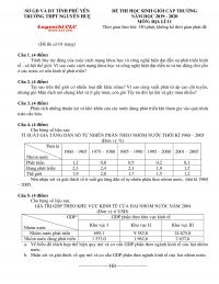 Đề thi chọn HSG m&ocirc;n Địa L&iacute; lớp 11 Trường THPT Nguyễn Huệ tỉnh Ph&uacute; Y&ecirc;n năm 2019