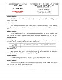 Đề thi chọn HSG lớp 12 THPT m&ocirc;n Ngữ Văn tỉnh Đồng Th&aacute;p năm 2012