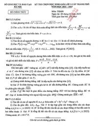 Đề thi chọn HSG môn Toán lớp 9 tại Hà Nội năm 2023