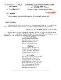 Đề thi chọn HSG m&ocirc;n Ngữ Văn lớp 12 THPT v&ograve;ng 1 tỉnh Kh&aacute;nh H&ograve;a năm 2019