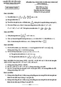 Tuyển tập đề thi HSG môn Toán lớp 9 năm 2024-2025