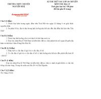 Đề thi thử v&agrave;o lớp 10 CHUY&Ecirc;N v&agrave; đ&aacute;p &aacute;n m&ocirc;n Địa L&iacute; Trường THPT CHUY&Ecirc;N Nguyễn Huệ