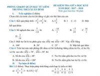 Đề kiểm tra học k&igrave; II m&ocirc;n To&aacute;n Trường THCS Xu&acirc;n Đỉnh, quận Bắc Từ Li&ecirc;m, H&agrave; Nội năm 2017