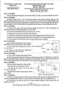 Đề thi chọn HSG môn Sinh học THPT tỉnh Vĩnh Long năm 2023
