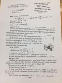 Đề kiểm tra chất lượng học k&igrave; II m&ocirc;n To&aacute;n 9 Quận Ba Đ&igrave;nh, H&agrave; Nội ng&agrave;y 10/06/2020