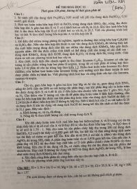 Đề thi môn Hóa Học lớp 11 Cụm Hoàn Kiếm - Hai Bà Trưng, Hà Nội năm 2010