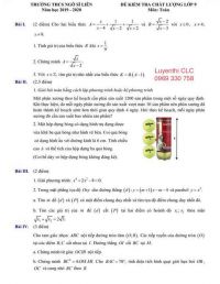 Đề kiểm tra chất lượng lớp 9 m&ocirc;n TO&Aacute;N Trường THCS Ng&ocirc; Sĩ Li&ecirc;n năm 2019