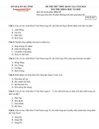 Đề thi thử THPT Quốc Gia m&ocirc;n Địa L&yacute; tỉnh H&agrave; Tĩnh năm 2021
