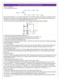 Đề thi chọn HSG và đáp án môn Hóa Học lớp 9 Trường THPT CHUYÊN AMSTERDAM năm 2022