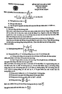 Đề thi thử vào lớp 10 THPT môn Toán Trường THCS Kim Giang năm 2020