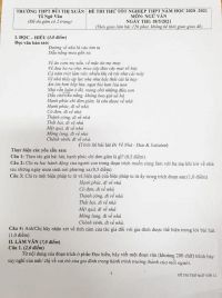 Đề thi thử tốt nghiệp THPT Quốc Gia m&ocirc;n Ngữ Văn Trường THPT B&ugrave;i Thị Xu&acirc;n năm 2021