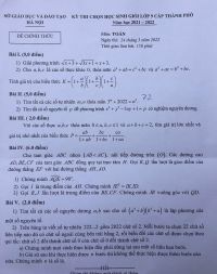 Đề thi chọn HSG môn Toán lớp 9 tại Hà Nội năm 2022