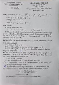 Đề kiểm tra học k&igrave; I m&ocirc;n To&aacute;n lớp 9 quận Bắc Từ Li&ecirc;m, H&agrave; Nội năm 2020