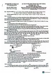 Đề THPT m&ocirc;n H&oacute;a chuy&ecirc;n- THPT Chuy&ecirc;n Hạ Long - tỉnh Quảng Ninh năm 2025-2026