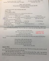 Đề kiểm tra kiến thức lần 1 môn Ngữ Văn lớp 9 Trường THPT CHUYÊN KHTN, Hà Nội năm 2022