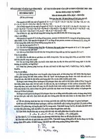 Đề thi tuyển sinh v&agrave;o 10 m&ocirc;n H&oacute;a (chuy&ecirc;n) - Sở Vĩnh Ph&uacute;c năm 2025