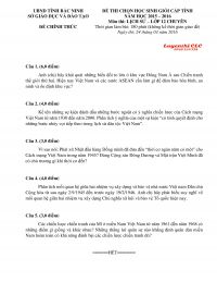 Đề thi HSG cấp tỉnh m&ocirc;n Ngữ Văn lớp 12 Chuy&ecirc;n tỉnh Bắc Ninh năm 2016