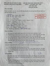 Đề thi HSG môn HOÁ HỌC - Cấp trường (Giảng Võ, Nguyễn Tri Phương...), cấp quận (Cầu giấy, Nam Từ Liêm...)