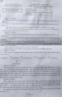Đề thi tuyển sinh vào lớp 10 môn Hóa Học Trường THPT CHUYÊN Nguyễn Tất Thành tỉnh Kon Tum năm 2022