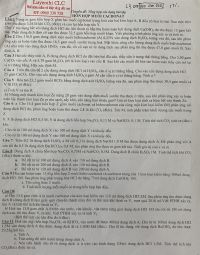 Chuy&ecirc;n đề: Hỗn hợp muối Cacbonat