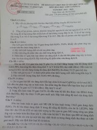 Đề thi khảo sát chọn đội tuyển HSG môn Hóa Học lớp 9 - vòng 1 quận Hoàn Kiếm, Hà Nội năm 2022