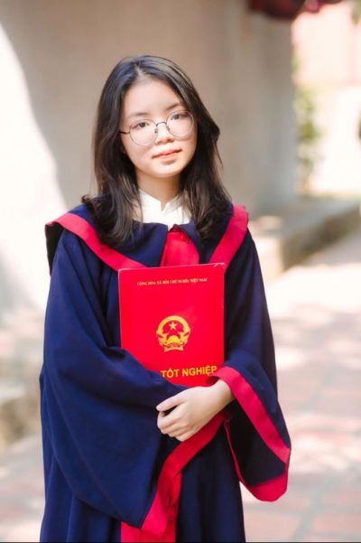 Lê Nguyễn Bảo Châu - học sinh lớp 9A1 trường THCS Giảng Võ