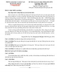 Đề thi giao lưu HSG m&ocirc;n Ngữ Văn lớp 8 huyện H&agrave; Trung, tỉnh Thanh H&oacute;a năm 2019