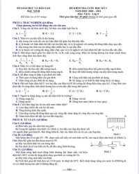 Đề kiểm tra cuối kì I môn Vật Lí lớp 9 tỉnh Bắc Ninh năm 2021