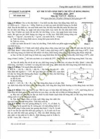 Đề thi và đáp án môn Lý - tuyển sinh vào lớp 10 THPT chuyên Lê Hồng Phong, Nam Định năm 2018 - 2019