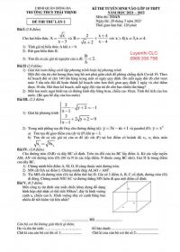 Đề thi tuyển sinh v&agrave;o lớp 10 THPT v&agrave; đ&aacute;p &aacute;n m&ocirc;n To&aacute;n Trường THCS Th&aacute;i Thịnh, quận Đống Đa, H&agrave; Nội năm 2021