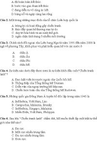 Đề minh họa đề thi THPT Quốc Gia m&ocirc;n Lịch Sử năm 2017