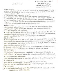 Đề thi HSG KHTN - Vật Lý lớp 8 năm 2024 trường Cầu Giấy.