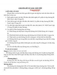 Chuyên đề: Tứ giác nội tiếp