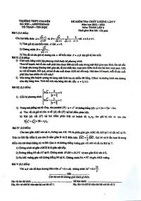 Đề kiểm tra chất lượng lần V môn Toán lớp 9 Trường THPT CHUYÊN Hà Nội - Amsterdam năm 2023