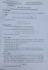 Đề thi tuyển sinh vào lớp 10 môn Toán Trường THPT CHUYÊN KHTN Hà Nội năm 2022 (Vòng II)